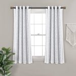 Lush Decor Hygge Stripe Window Curtain Panels Navy/White 52x63 Set