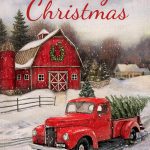 Selmad Home Decorative Merry Christmas Garden Flag Red Truck Double Sided, Winter Rustic Quote House Yard Flag Xmas Pickup, Outside Holiday Yard