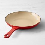 Le Creuset Enameled Cast Iron Shallow Fry Pan, 9 3/4", Red | Williams Sonoma