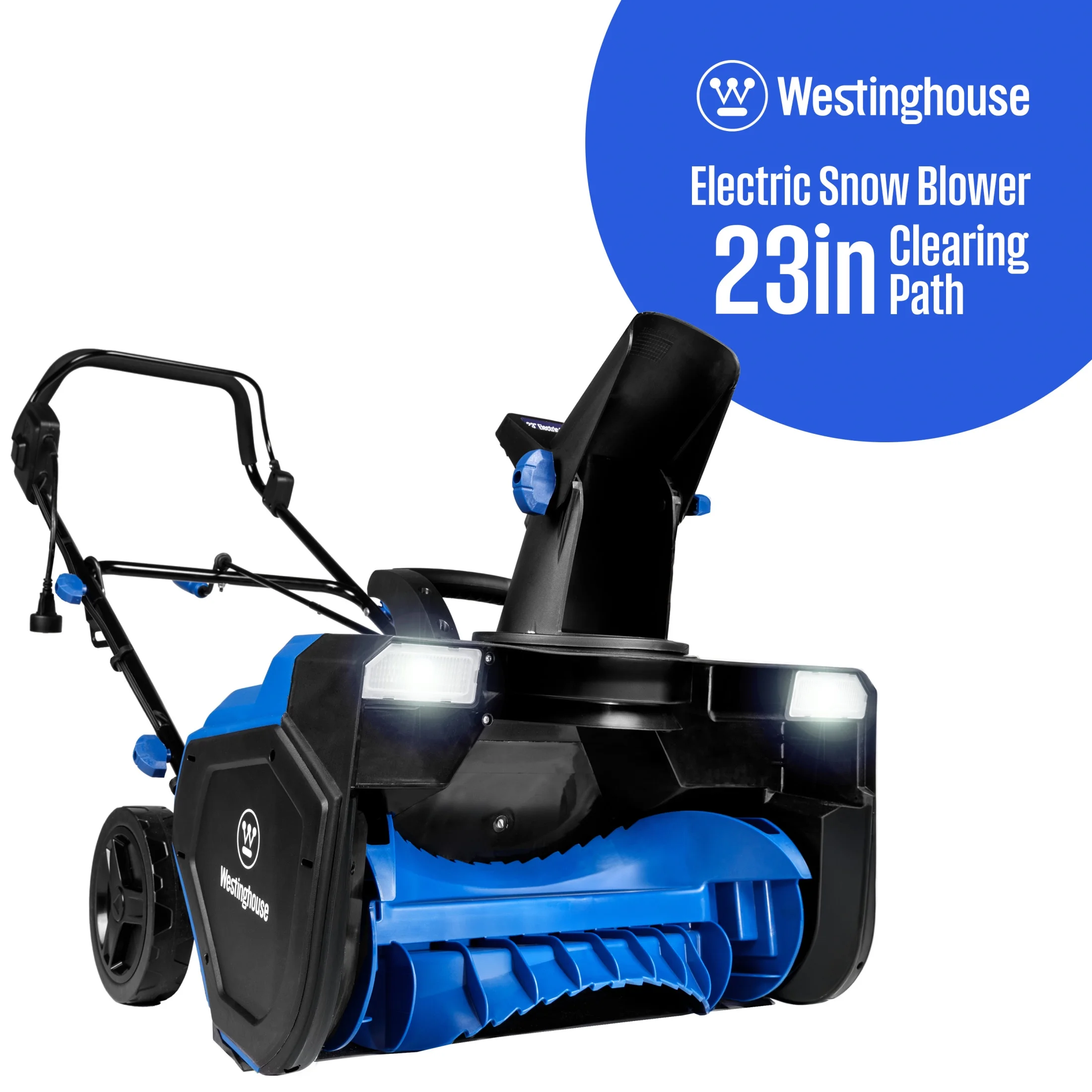 84e00ca11ce4269de631df6ec5052e886126ab1362d45cd092b2a277e75d6102.webp Open Box Westinghouse Wsnow23 Corded Snow Blower 23 in, Dual LED Lights, 1800W Watt Motor, Electric Snow Blower with 25ft Throwing Distance, Plows 800 lb/Min, Adjustable Chute - Image 1