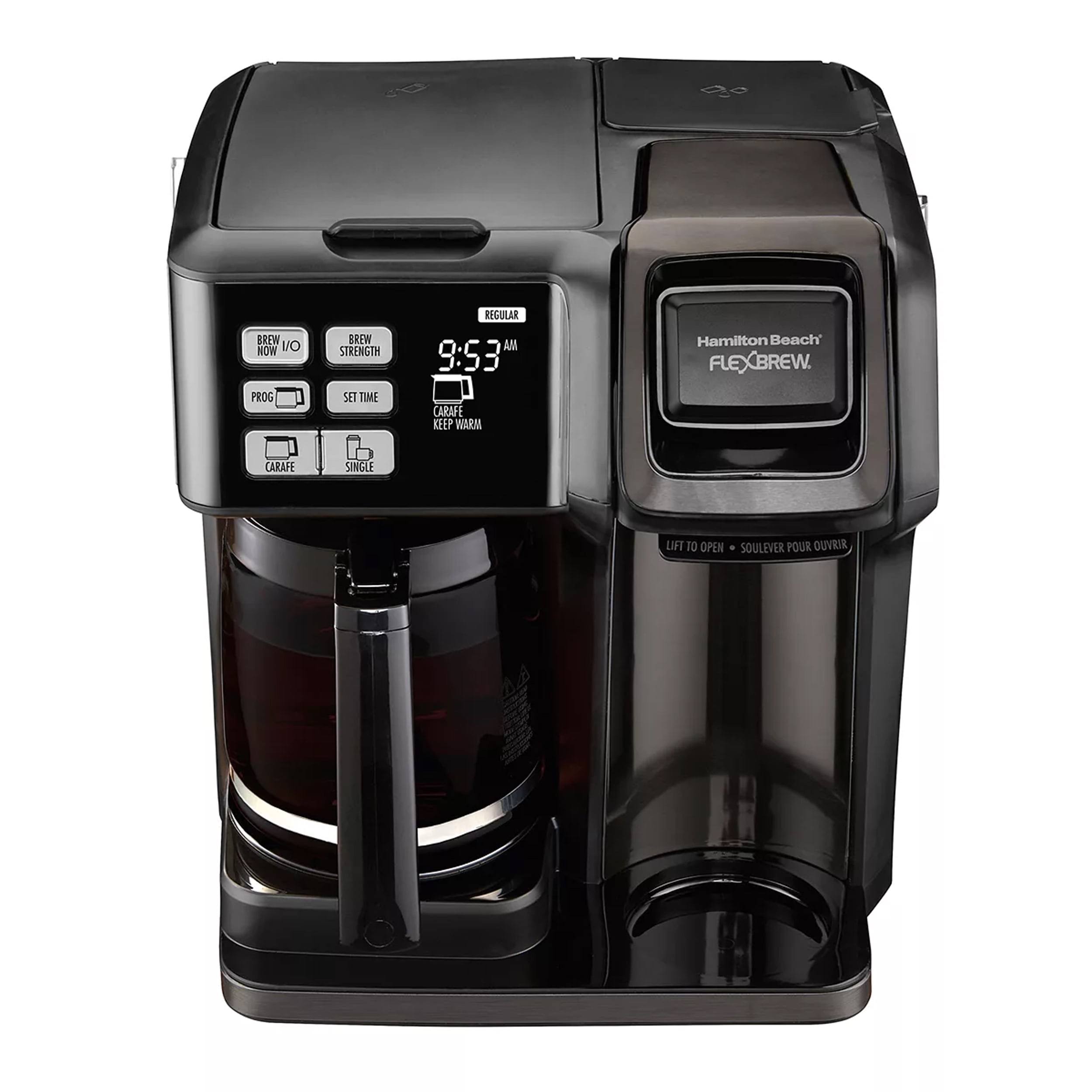 84e4cdc1ce052039827873296a186013270c8cd3a43b0cef6500319b329a4504.jpg Hamilton Beach FlexBrew Trio Coffee Maker, Black - Image 1