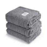1 Pack 3 Calming Blankets Fluffy Premium Fleece Pet Blanket Soft Sherpa Throw for Dog Puppy Cat Grey Large (41" x31'')