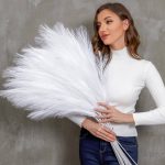 Qubitful Faux Pampas Grass, 9 Pcs 37''/3.1FT Tall Fluffy Fake Pompas Floral, Large Artificial Pompous Grass Branches for Floor Vase Fillers, Boho