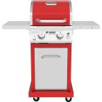 Deluxe 2-Burner Propane Gas Grill in Red-Instock