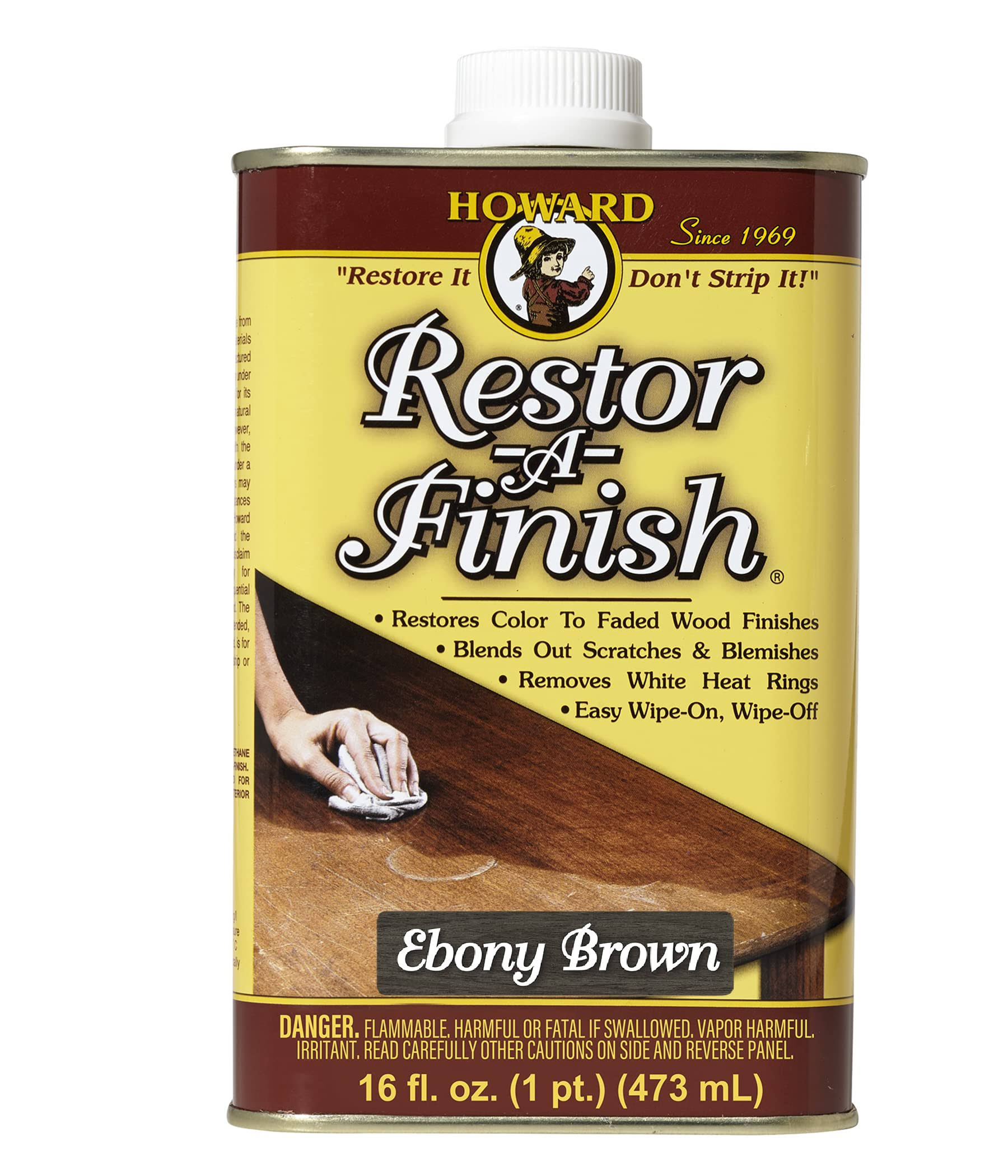 853682abc5b6de06b74a97d62f389d0640feeccfd26a970f7d91e17c271965d9.jpg Howard RF8016 Restor-A-Finish, 16-Ounce, Ebony Brown - Image 1