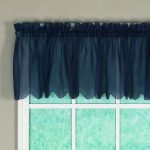 Emelia 14-inch Sheer Window Valance in Navy