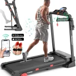 Folding Treadmill Clearance for Home with Adjustable Incline, Smart APP, 8MPH Speed, 250 lb, Hifi Bluetooth Speakers, 15 Programs 3 Modes, 3.0HP Foldable Compact Treadmill Walking Running Machine