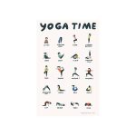 Brighter Fun Yoga Time Yoga Position Poster Wall Art Studio Decoration