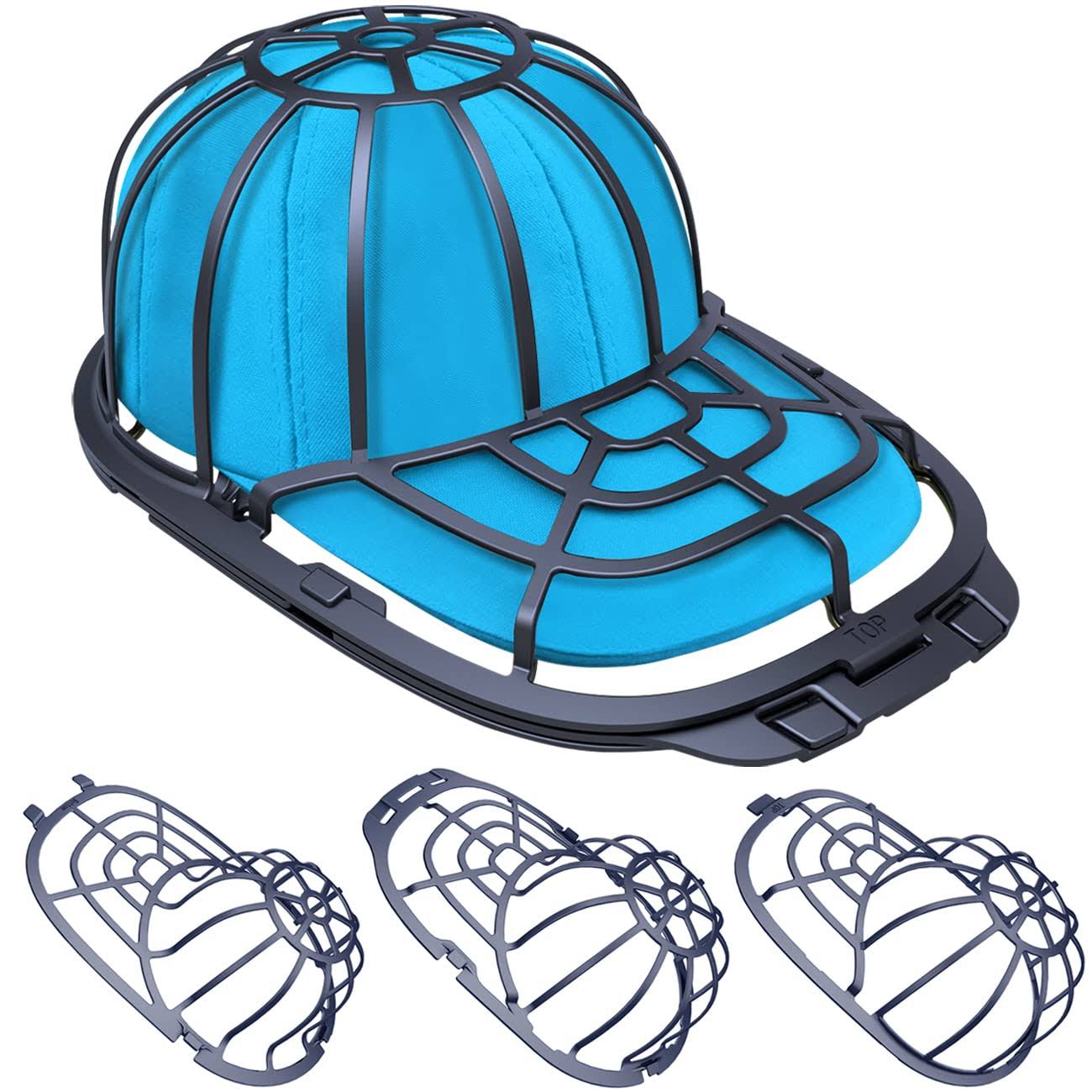 856f93bae540e481125955c0a6ad115c5f08338457cd345ab67554e6c8a38ff7.jpg Fododo Baseball Caps Washer for Washing Machine or Dishwasher, Hat Washer Frame/Washing Cage, Hat Shapers/Cleaning Protector Racks, 2 Sizes Fit for - Image 1