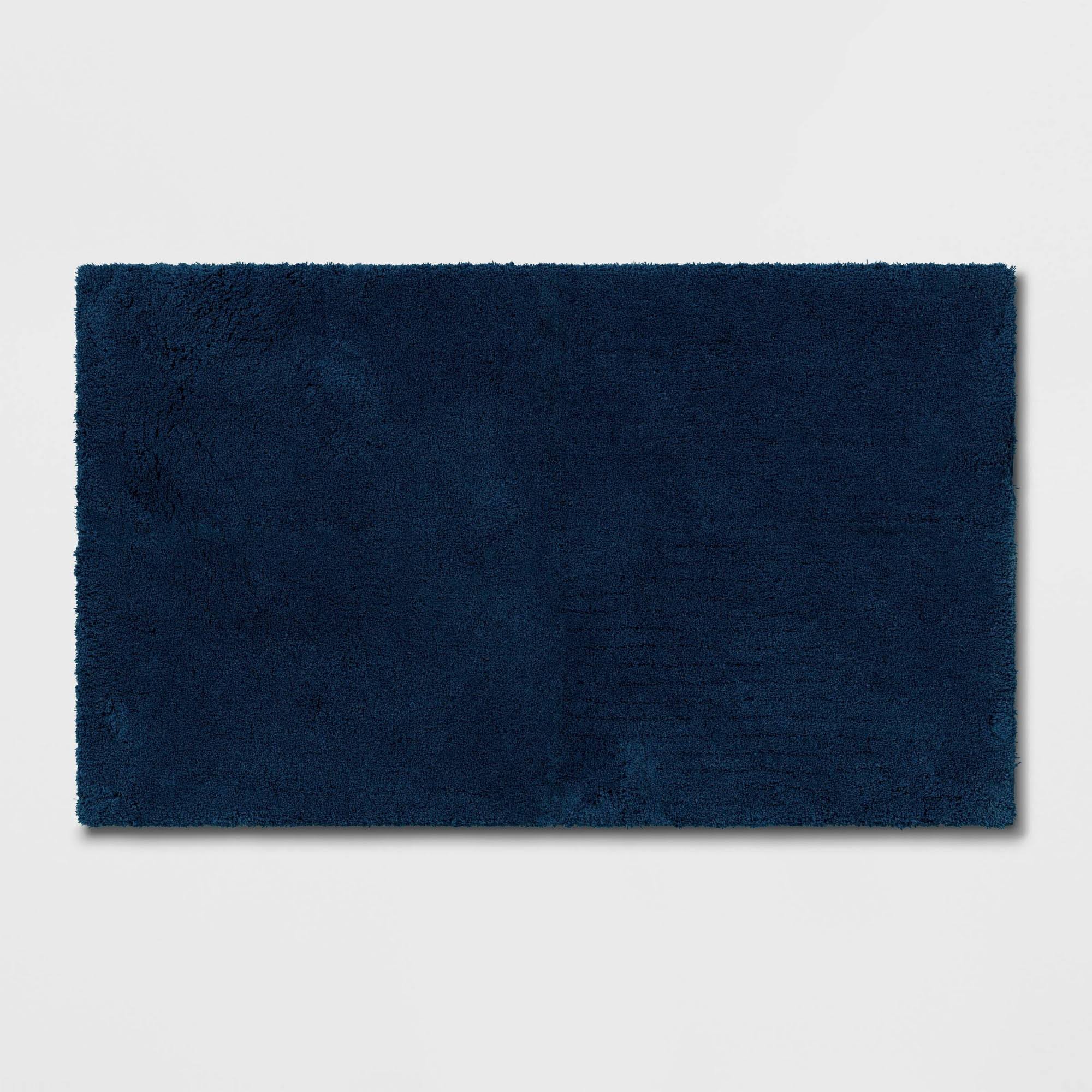 85b38c69d4f25746382bfcfa7b7a63327d8ce0ec2a4335deb90697ce63eacd19-1.jpg 24"x40" Bath Rug Dark Blue - Threshold Signature - Image 1