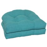 Sonoma Goods for Life Indoor Outdoor 2-Piece Single Wicker Chair Cushion Set, Green, WICKSTCUSH