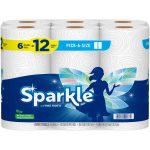 Sparkle Paper Towels, Double Rolls, Pick-A-Size - 6 rolls