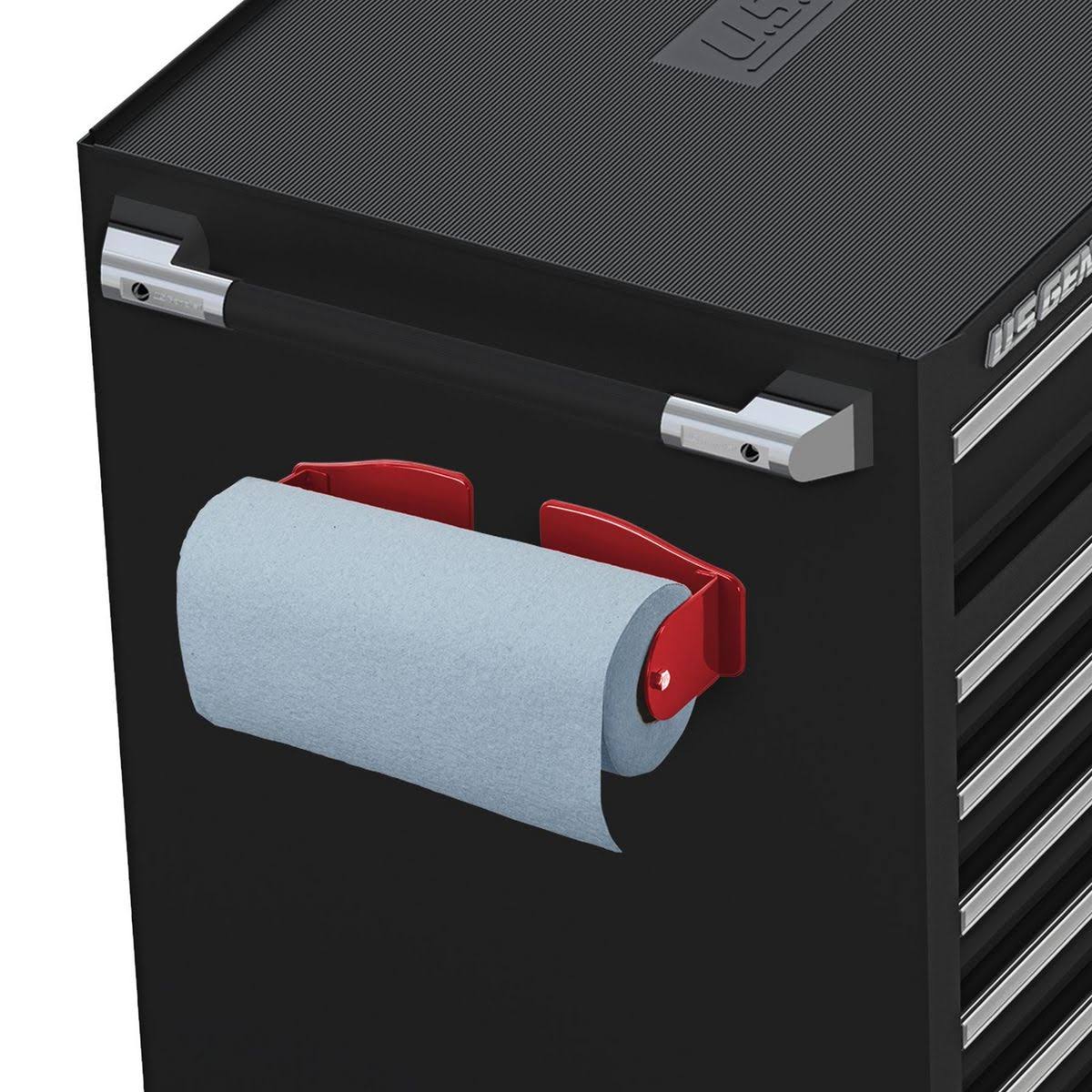 85f186c0d7e50aa9220ad6d145f8c82f233e98044e572015cf5f32714986d97a.jpg U.S. General Magnetic Paper Towel Holder, Red - Image 1