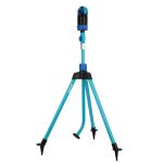Aqua Joe BDL-A0135-P2 HD Sprinkler & Mister w/Metal Tripod Base, 6 Patterns, 4100 sq. ft. Coverage, Blue
