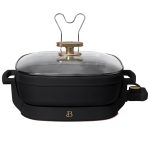 Beautiful 5-in-1 Electric Expandable Skillet, Black Sesame by Drew Barrymore, Up to 7 qt