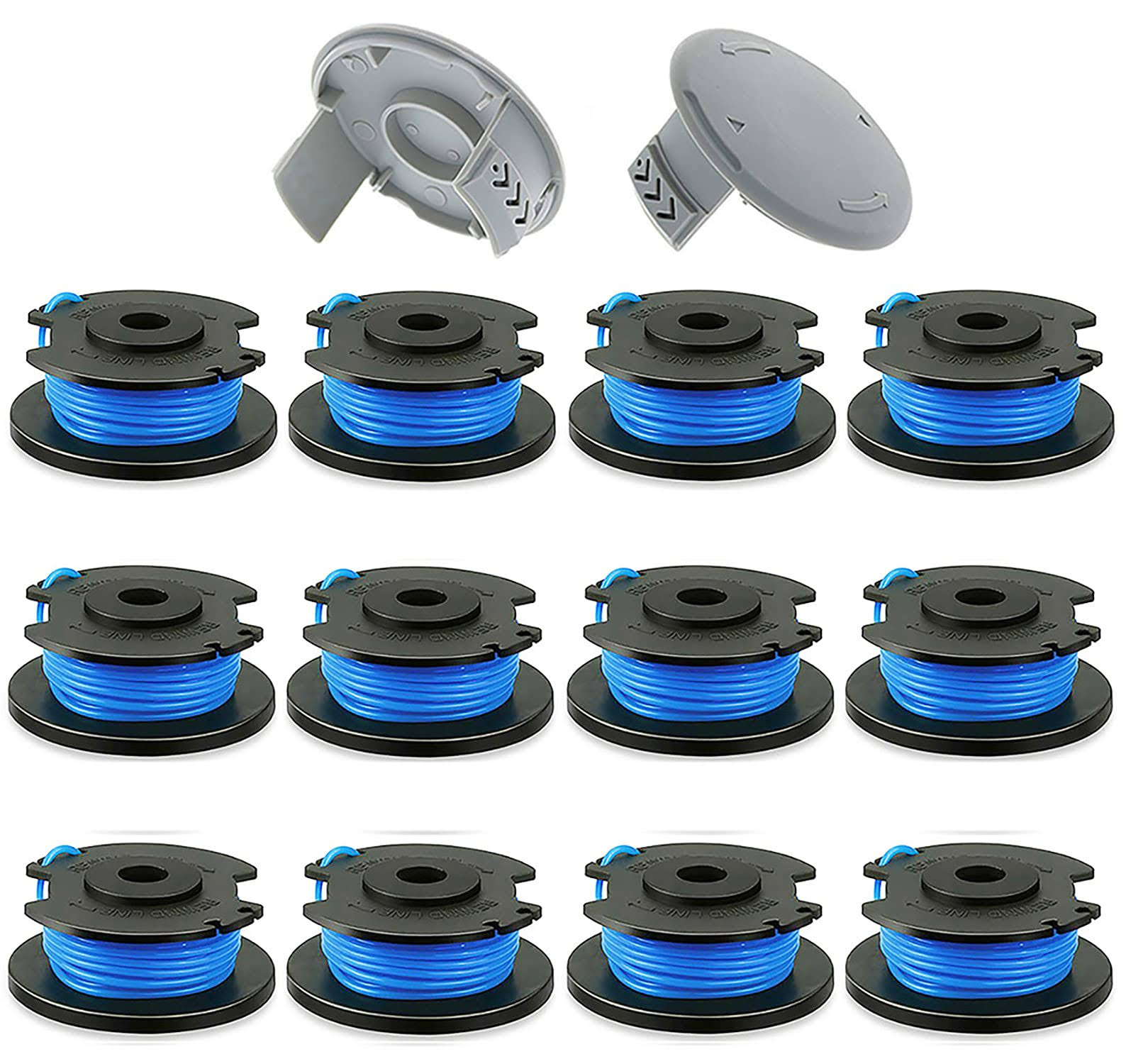 8645319aa5a5ee6baa5217996d920000569a9c5ba9edcceab14557294c1cc91b.jpg Kako Ac14rl3a String Trimmer Spool Replacement for Ryobi One+ Ac14rl3a 18V, 24V and 40V Cordless Trimmers, 11ft 0.065" Auto Feed Cordless Weed Eater - Image 1