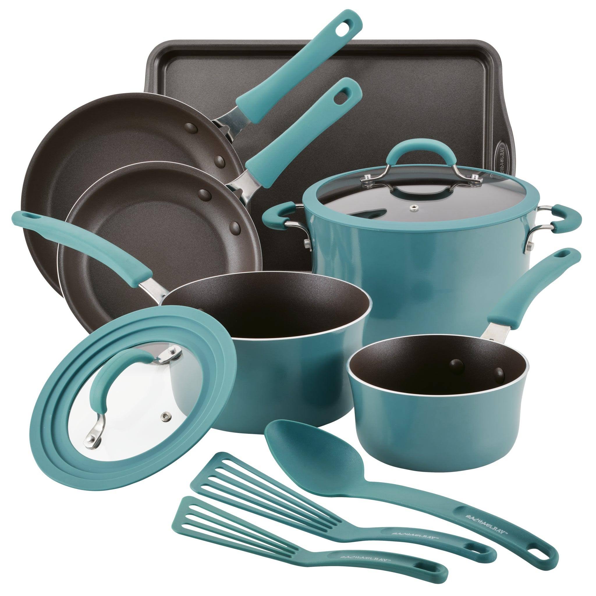 866530d15f5264052de65e71b68622b7e34ff6c737810a392d1fb6b9ee4d83be.jpg Rachael Ray Cook + Create Cookware Set, Nonstick - Image 1