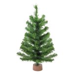 Northlight Mini Pine Artificial Christmas Tree in Faux Wood Base, 24"
