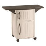Suncast DCP2000 Outdoor Prep Station Cart, Taupe