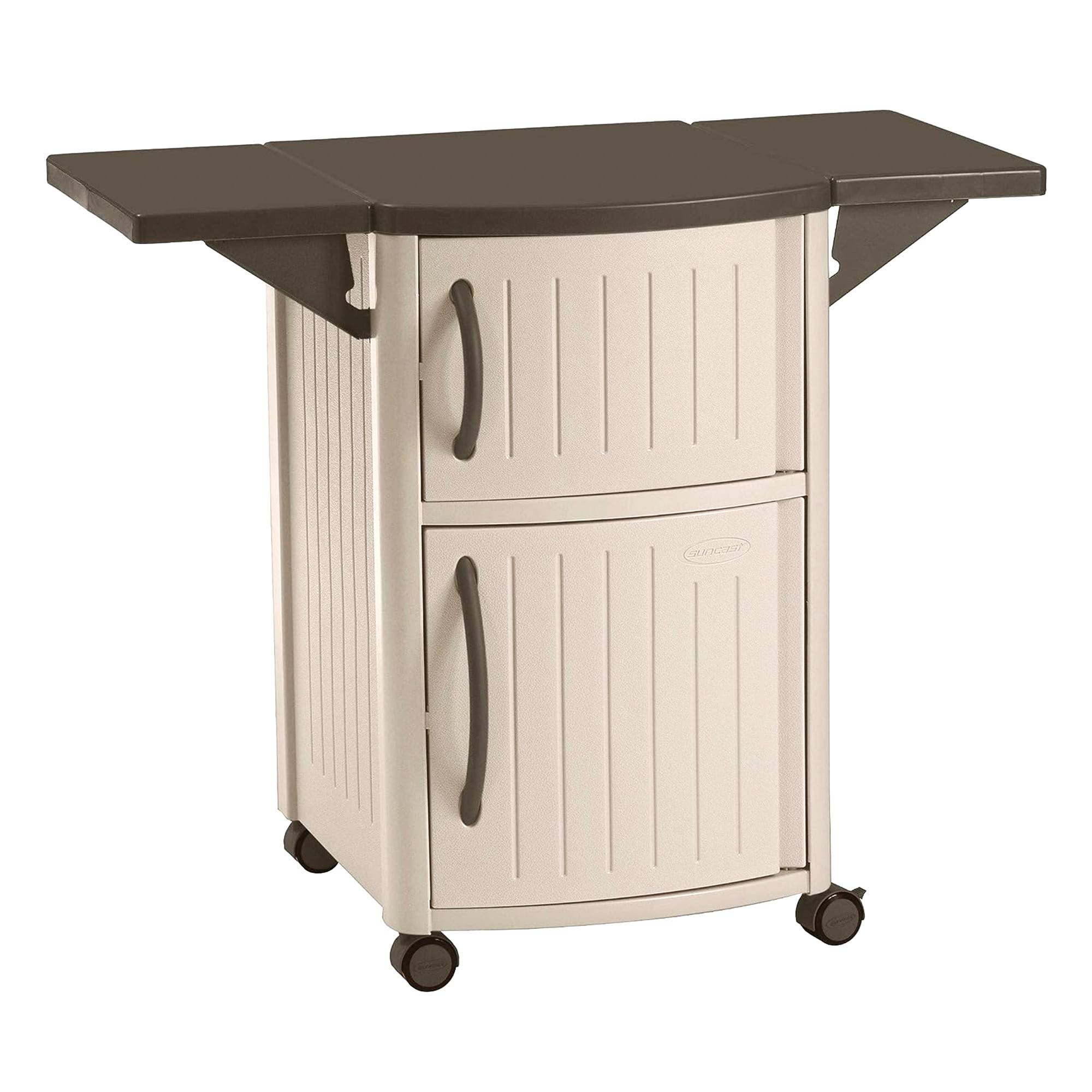 86c8836290a202aac660d9fffd08db0f08d5b5fc9840131f8e6e0e4ec3df55cd.jpg Suncast DCP2000 Outdoor Prep Station Cart, Taupe - Image 1