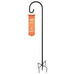 Shepherd-Hooks Adjustable for Bird-Feeder Lantern Plant-Hook Garden-Stake - Plant Stand Hanger for Outdoor Flower Basket, Bird Feeder Hanger
