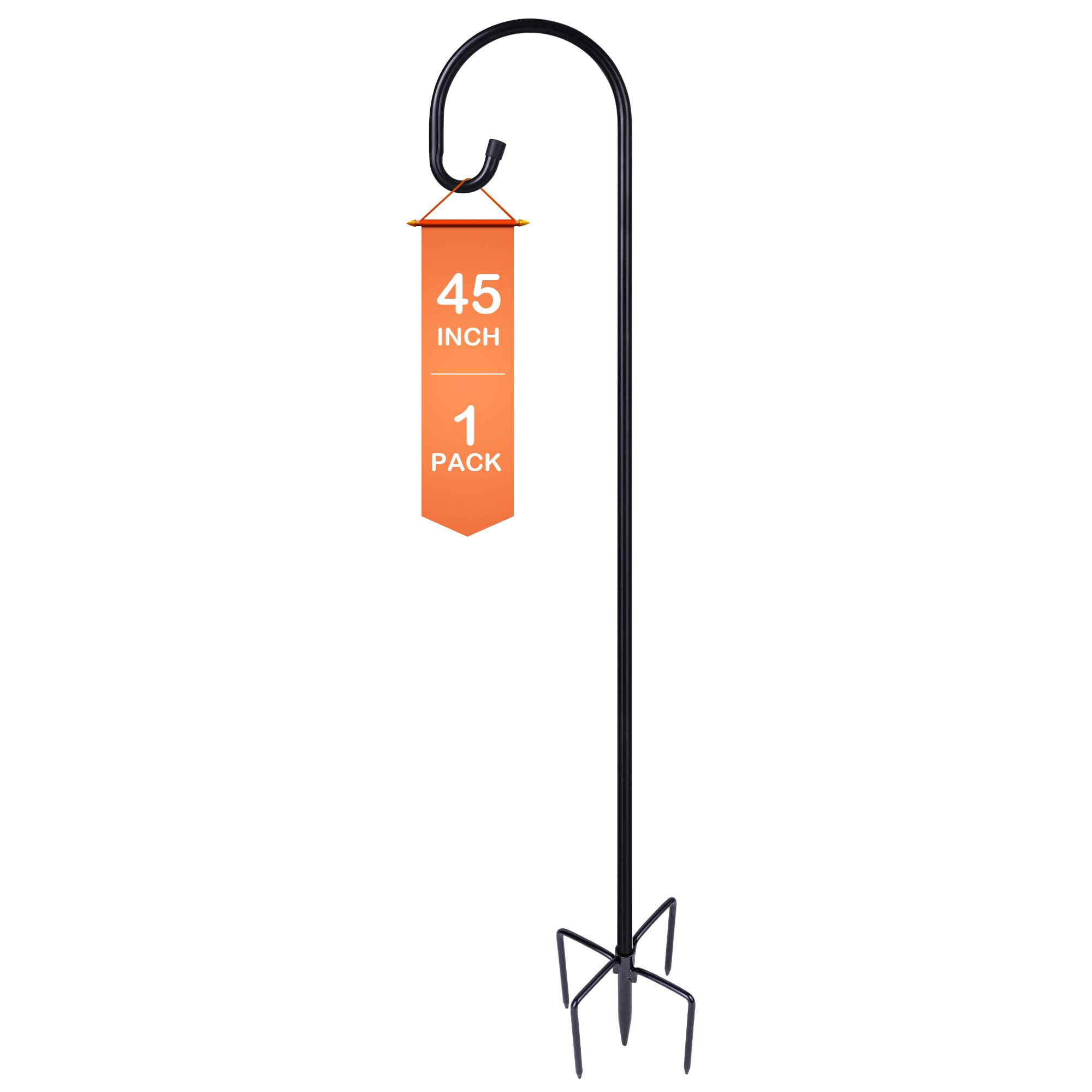 875f55b4193a672aac6071e7168bfedcf287f8f5e3c128699e720e7c7688434e.jpg Shepherd-Hooks Adjustable for Bird-Feeder Lantern Plant-Hook Garden-Stake - Plant Stand Hanger for Outdoor Flower Basket, Bird Feeder Hanger - Image 1