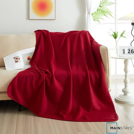 879a24e4378b21d3a5dd6fd3782aee6ba1d655a69506cb091aed8b3a519a810d.jpg Mainstays Red Mark Plush Throw Blanket, Standard Throw - Image 1