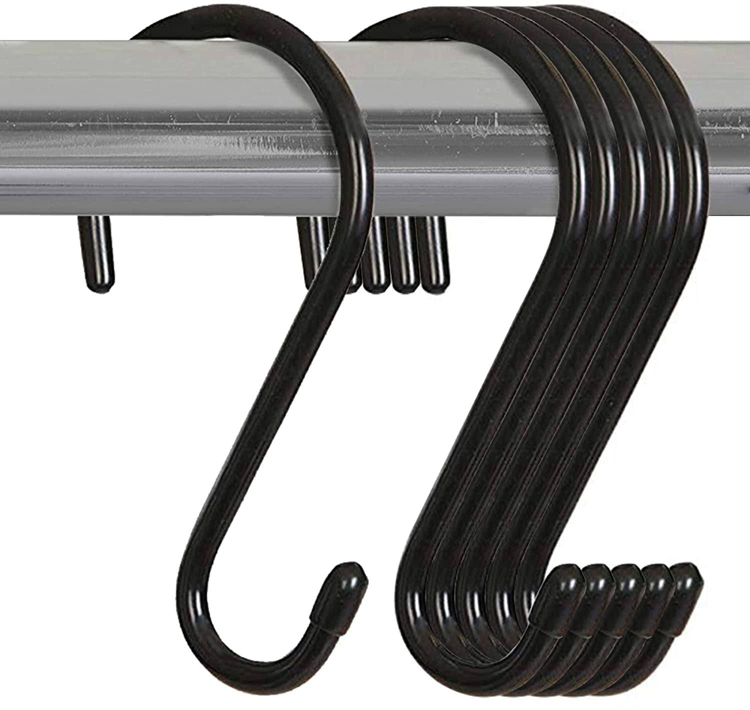 87a8392601f037440f5b1ffe2052f7e93a93c28226a722d81415dfb1f535c39a.jpg Smart Design Premium S Hooks with Rubber Gripped Finish Set of 6 - Steel Metal Frame - Rust Resistant Finish - Hanging Kitchen, Closet, and Storage - Image 1