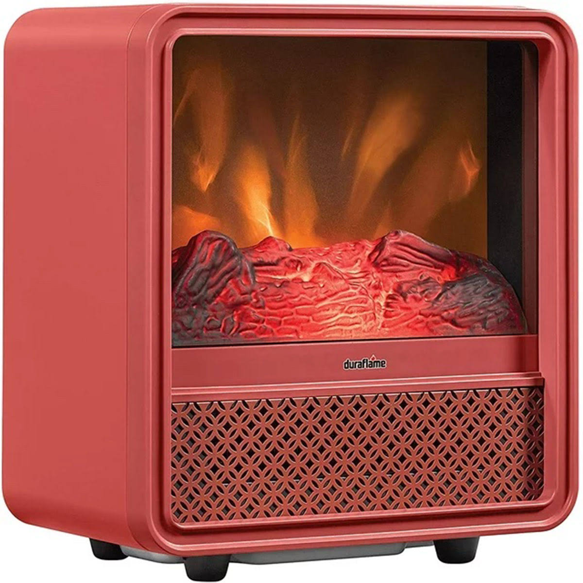 87ba87eb08b03c6ab4e6a942881de11710dd1a6a5112786c77a1c0b5bc6e35b4.jpg Duraflame Portable Electric Personal Cube Space Heater, Red Ochre - Image 1
