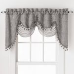 Dunagan Luxurious Rod Pocket Austrian Valance with Onion Fringe Trim 52&& Window Valance Astoria Grand Color: Silver