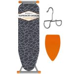 Bartnelli Ironing Board | Space-Saving and Ultimate Iron Board Experience 13x43 | Reinforced Steel Legs, Adjustable Height, 4-Layer Padding, Patent