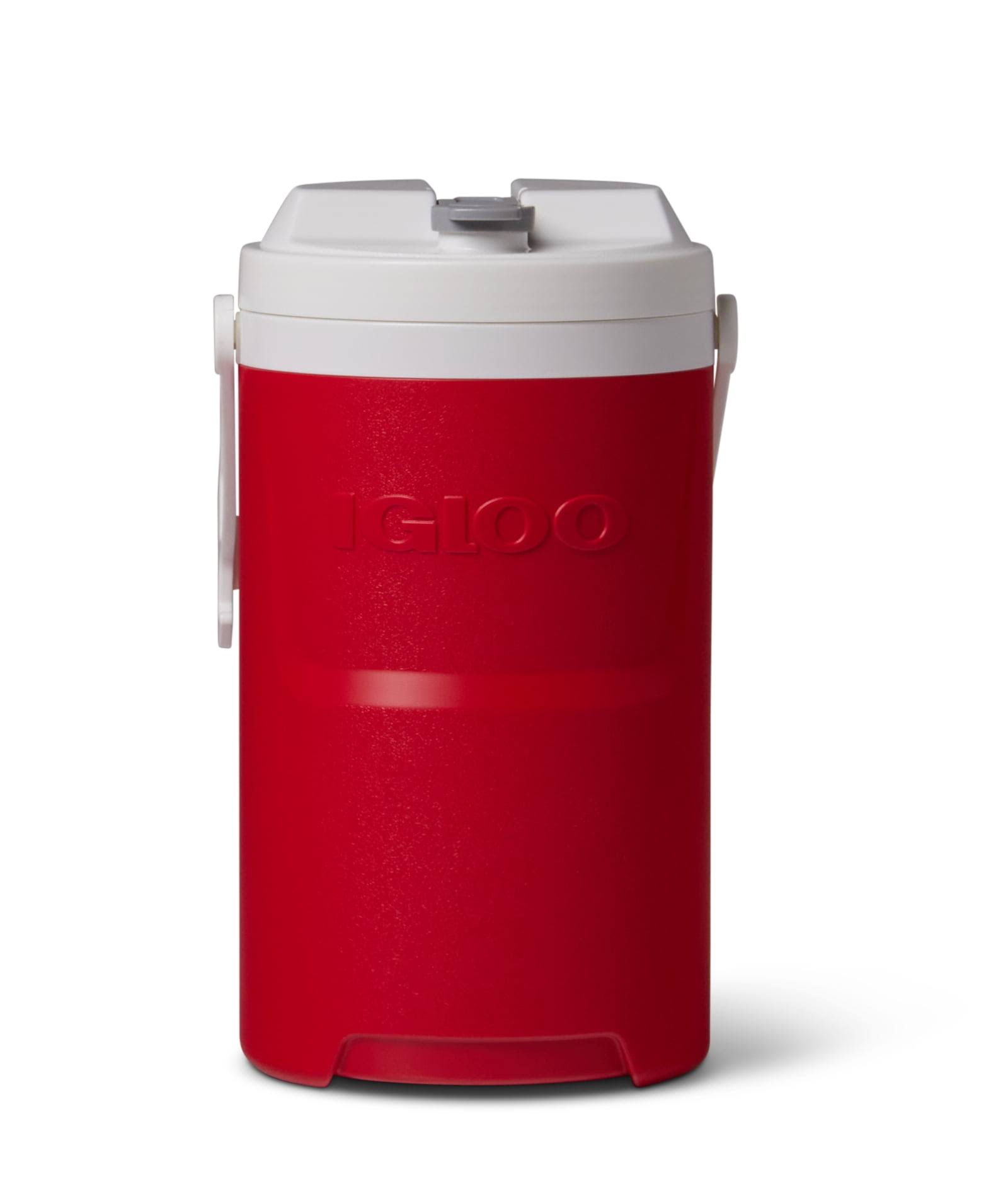 8820a0bf5edff237bfa0b43fed954af7132259ca869a7468bf6c0187361501e0.jpg Igloo 1 Gallon Sports Beverage Jug with Hooks - Red - Image 1