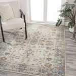 Jonathan Y Hiero CREAM/TERRA 5 ft. x 8 ft. Persian Border Low-Pile Machine-Washable Area Rug