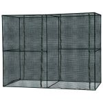 Outsunny 4' x 8' Walk-In Greenhouse with High-Quality HDPE Cover & 2 Zippered Doors for Plants/Herbs