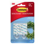 Command Clear Hooks With Clear Strips, Medium, 2 Hooks & 4 Strips