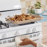 Our Place Ovenware Set | 5-Piece Nonstick Toxin-Free Ceramic Stoneware Set with Oven Pan Bakers & Oven Mat | Space-Saving Nesting Design | Oven-sa