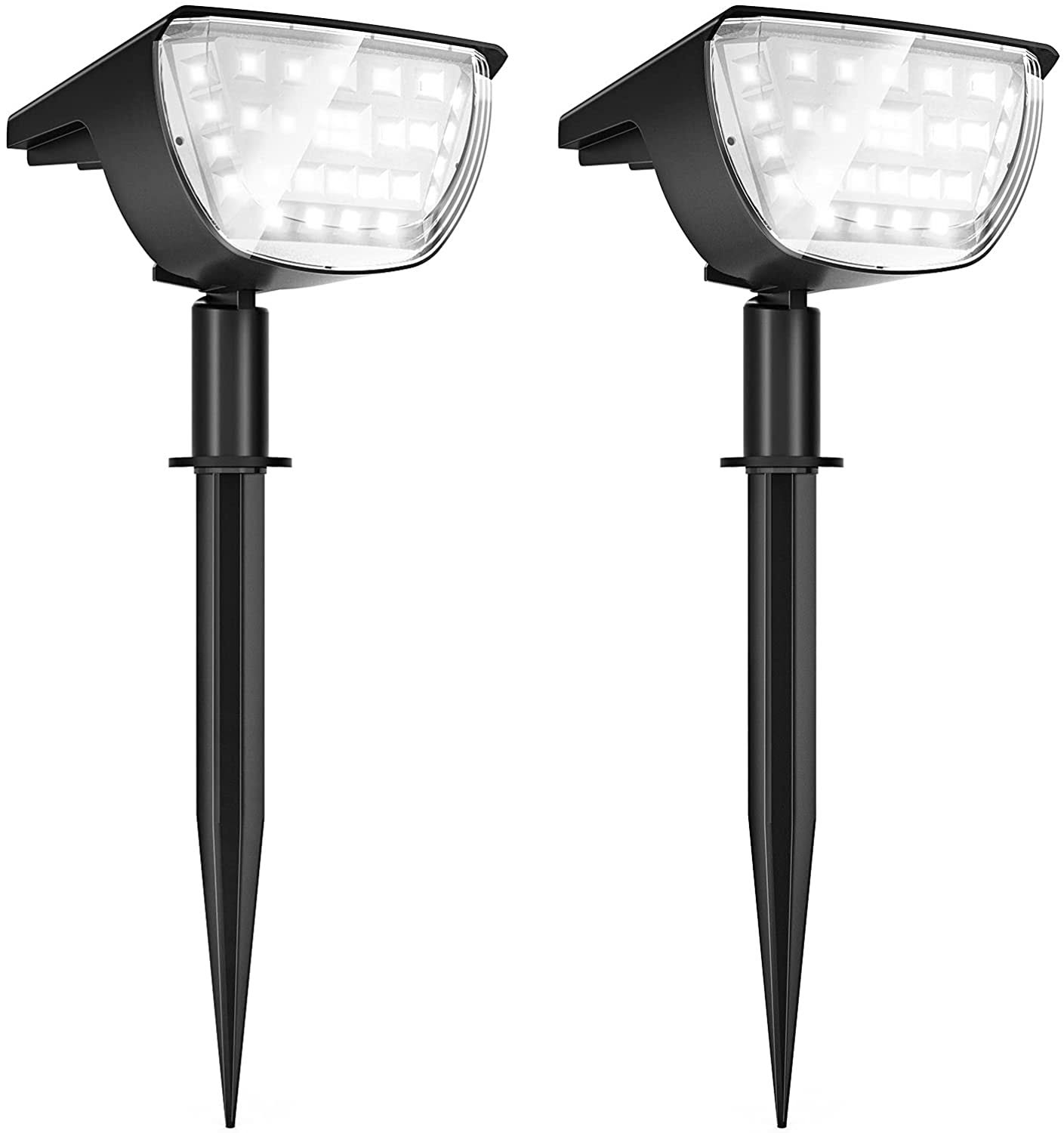 88fce3229237fe21e1dcf467da53f0ceeecf6000234c51008951c87e22bdccf1.jpg Jior Solar Landscape Spot Lights Outdoor 32 LED IP65 Waterproof Solar Powered Wall Lights 2-in-1 Adjustable Wireless Outdoor Lights for Garden Yard - Image 1