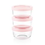 Pyrex 1 Cup Round Food Storage Container Set - Pink
