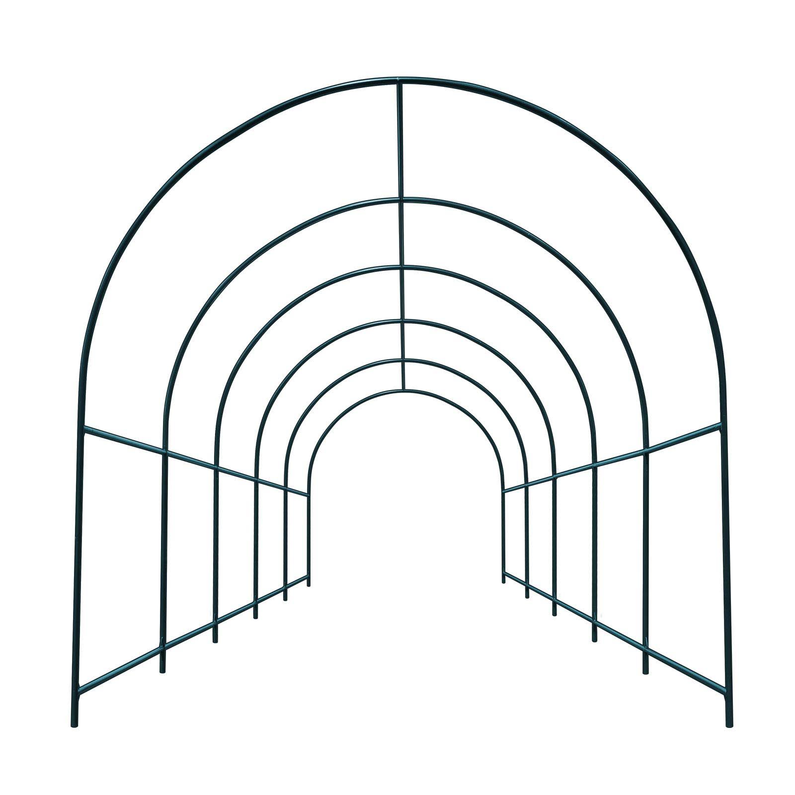 89276405ea56b52b5717424d3606870045cfb449746e3951e0d290b29fd969db.jpg Multi-Size Large Garden Support Arch Frame Climbing Plant Arch Arbor for Flowers/Fruits/Vegetables (16.4ft x 7ft x 7.2ft) - Image 1