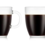 Bodum 2 Pk Single Wall Bistro Mugs, Tempered Glass Clear