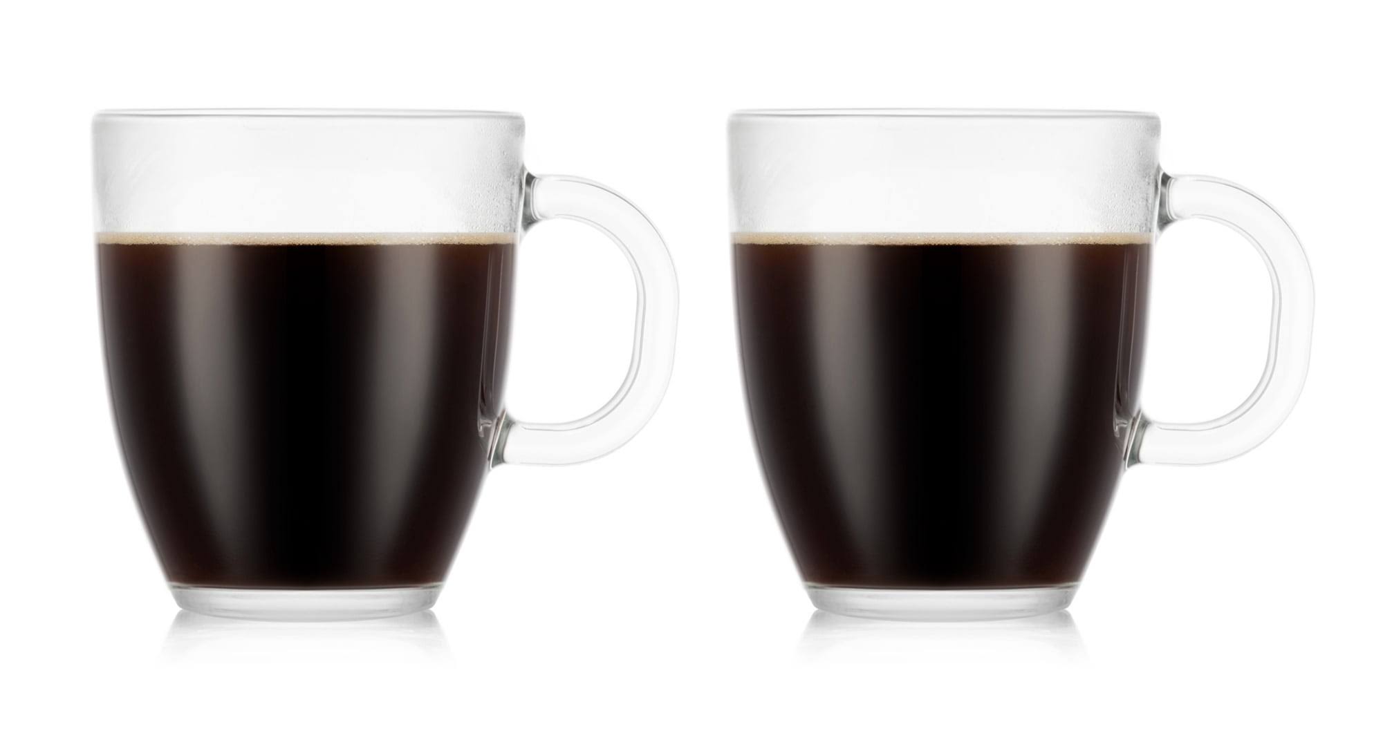 89301b2e335b4f410e33058932e025ef51b44708b41096b714bc99ce7afd49ed.jpg Bodum 2 Pk Single Wall Bistro Mugs, Tempered Glass Clear - Image 1