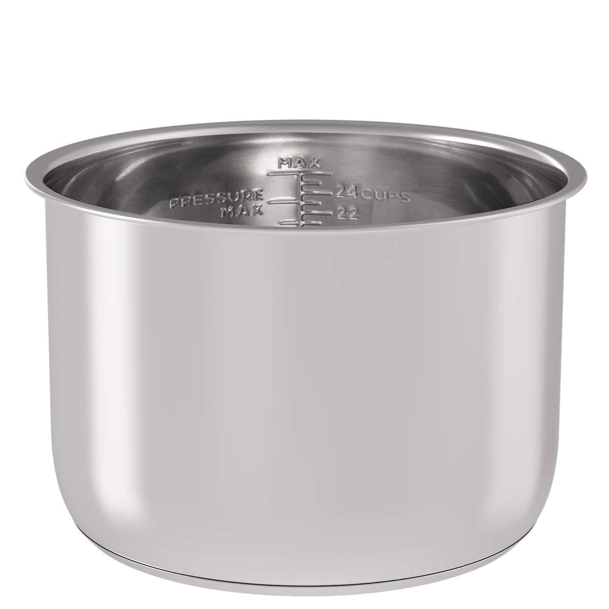 893190d4213dcb3ec71007b9a9024a610fecfce77d0cf2d90c3e2ab9a6755de5.jpg SIcHEER Stainless Steel Inner Pot Replacement Insert Liner Accessory Compatible with Ninja Foodi 8 Quart - Image 1