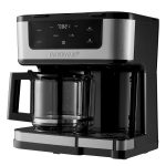 Farberware Side by Side Coffee Maker, Single Serve or 12 Cups, Black and Stainless