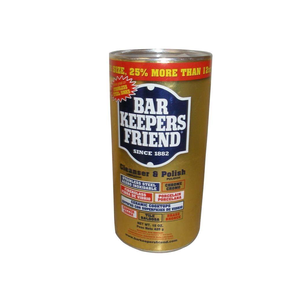 89a47111c25796a10c58bd2204c37e8ac0ed3ebe1c794788f1af547c282a6f4c.jpg Bar Keepers Friend Cleanser & Polish - 15 oz - Image 1