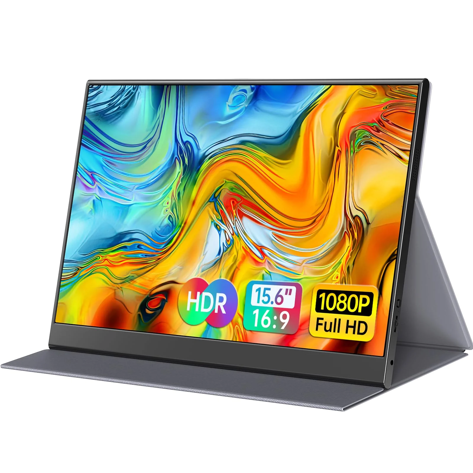 8a06db2e2b2e515d889ffd856dee13b0edb80f2901ea127a71f55eefc1d6198a.webp ForHelp 15.6 Inch 1080P Portable Monitor with USB-C HDMI - Image 1