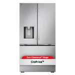 Counter-Depth Zero Clearance 23.7-cu ft 3 -Door 36-in Wide Smart Compatible French Door Refrigerator with Dual Ice Maker with Water and Ice Dispenser ( PrintProof Stainless Steel ) ENERGY STAR Certified