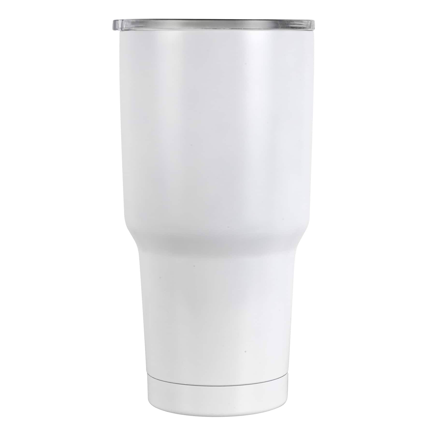 8a0907a9b1d5a2f51786798ac1e8cc4529318d219a985bffb5571299b81426c2.jpg 27oz. Stainless Steel Tumbler by ArtMinds, White - Image 1