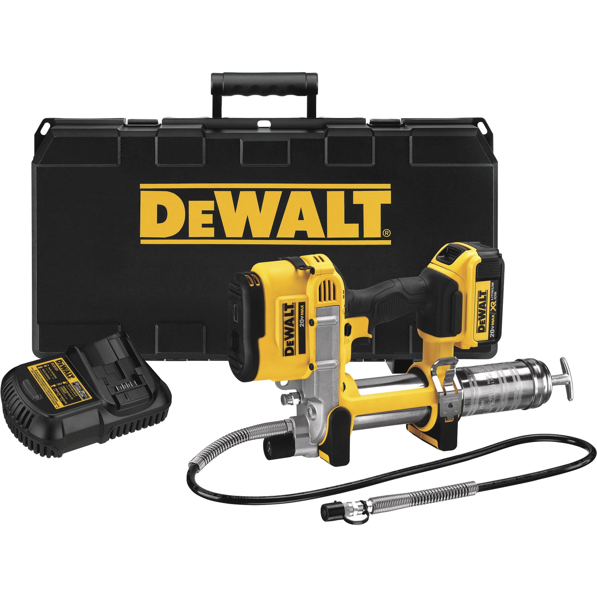 8a0fd6614aff3c5cc03bd425d5c048ab6e1b0d120427beab1ef6f73f11223057.jpg DeWalt DCGG571M1 20V MAX* Lithium Ion Grease Gun - Image 1