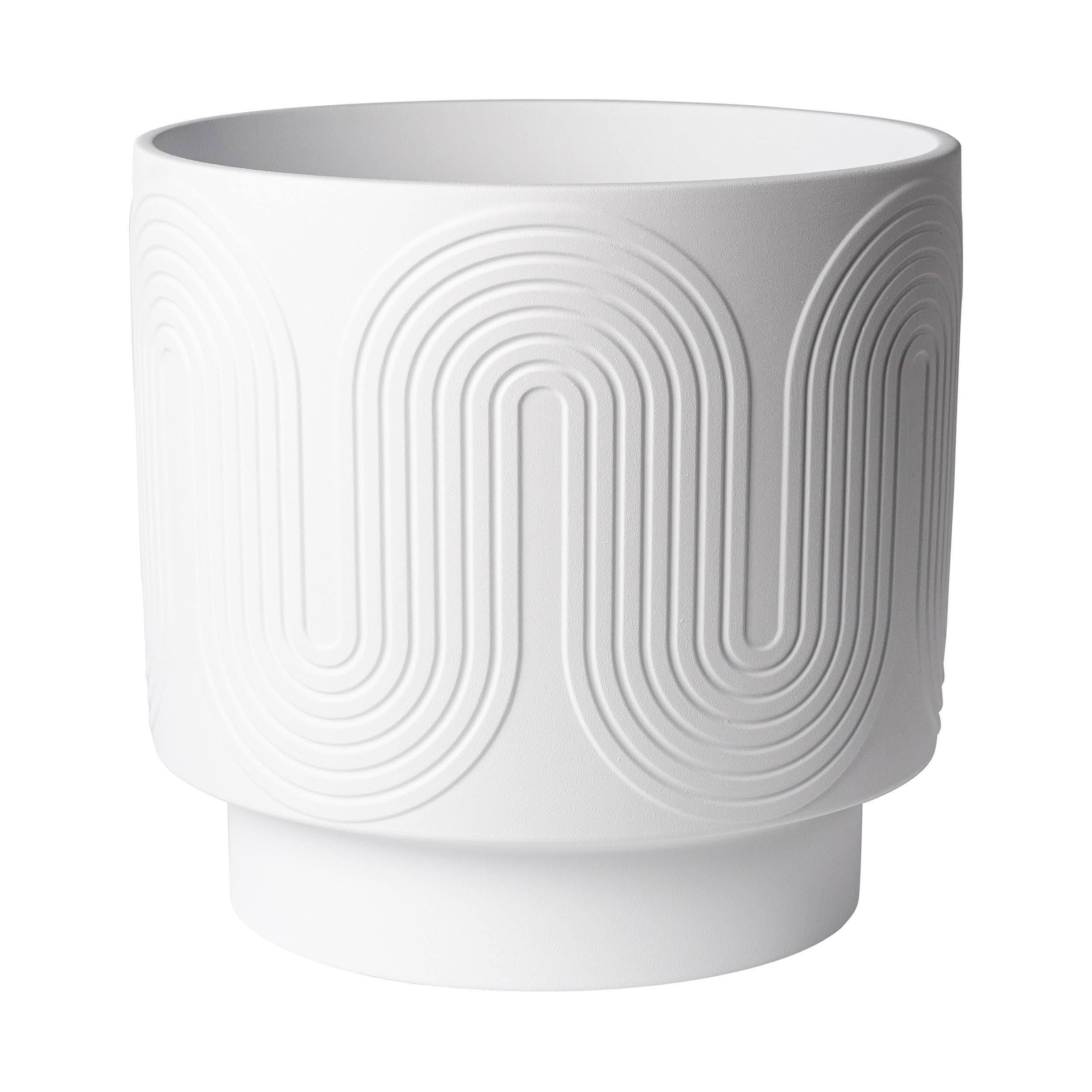 8a313e2c932cc572d13cbf05de2a2ed1fdbc2e240f83dbb3004ed2b5d4b54819.jpg Better Homes & Gardens Pottery 12 inch Amy Ceramic Planter, White - Image 1