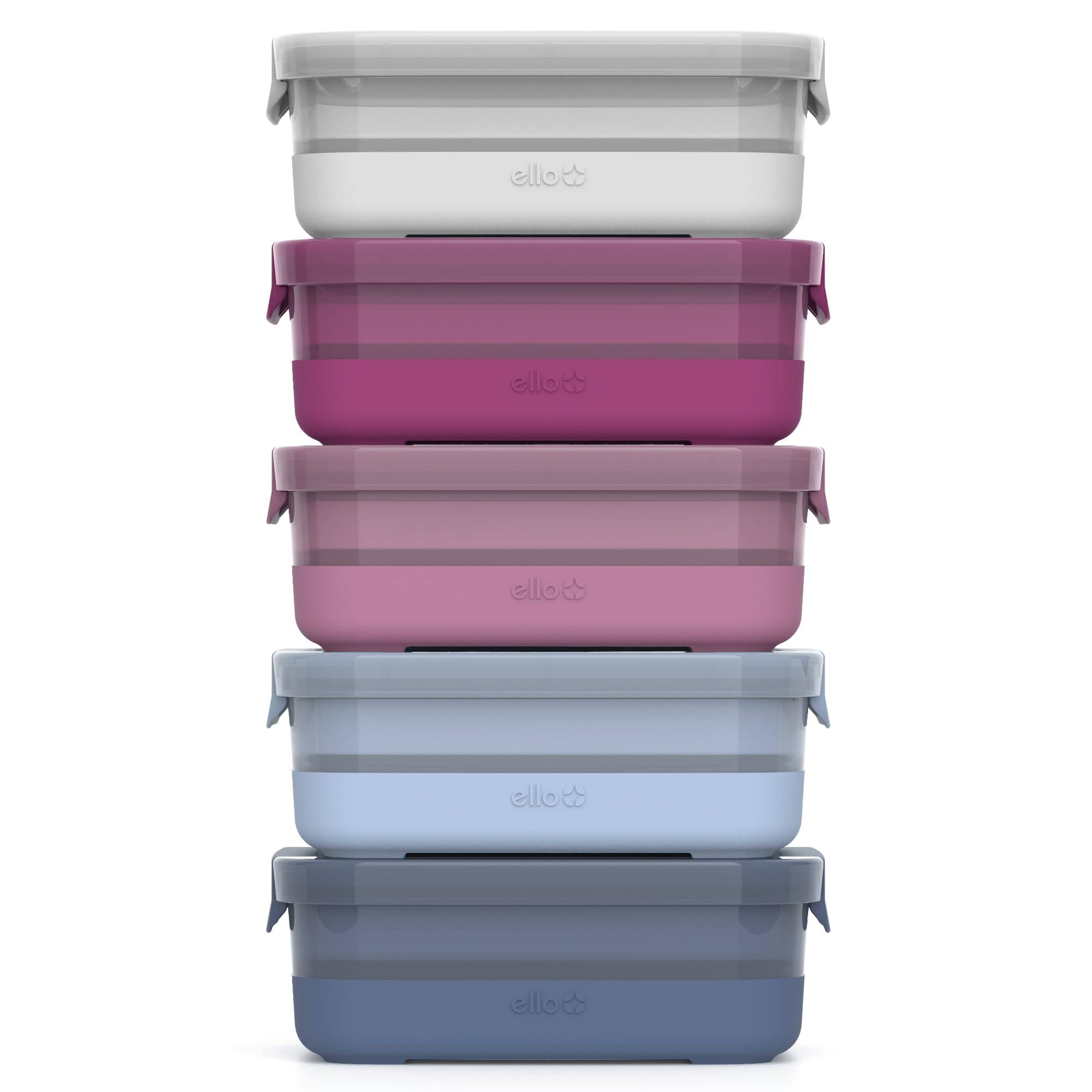 8a4688f93bb20fe3bfb206d9efd227fb60d435d904004e2891d90e6df281e750.jpg Ello 10pc Plastic Meal Prep Food Storage Container Set - Image 1